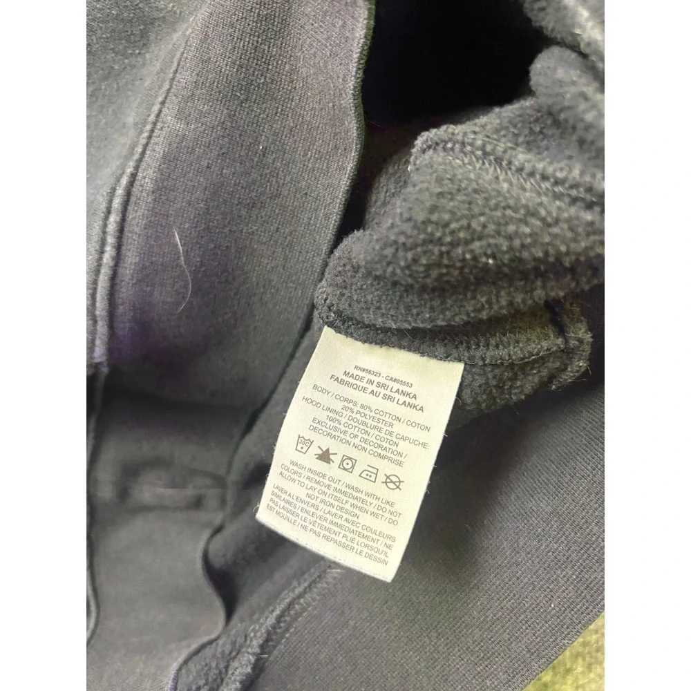Nike Hoodie Mens‎ Medium Black Retro Patch Logo Fleece Pullover Sweatshirt